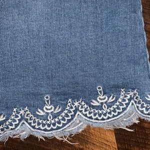 Be girl long Jean skirt with embroidery